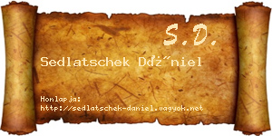Sedlatschek Dániel névjegykártya