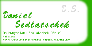 daniel sedlatschek business card
